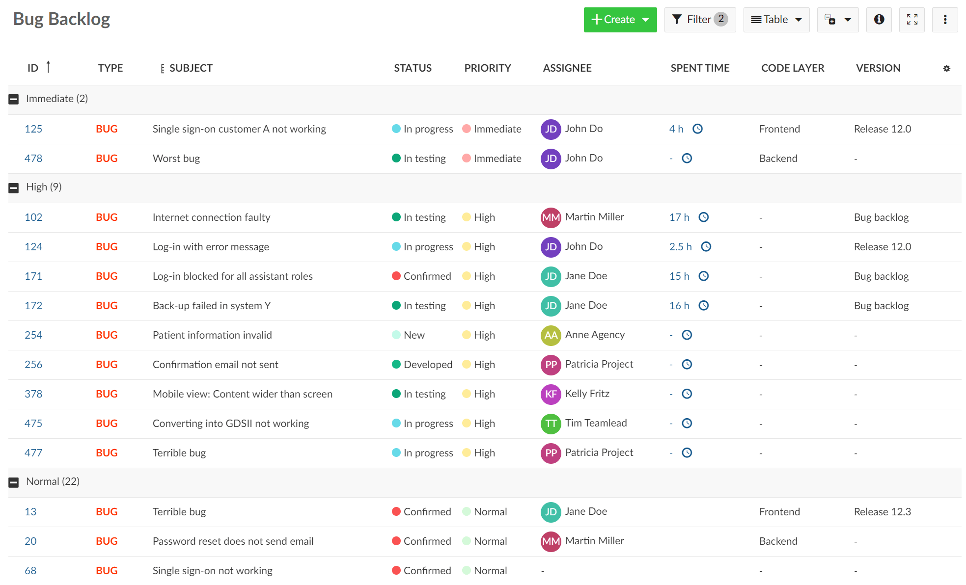 bug tracking software