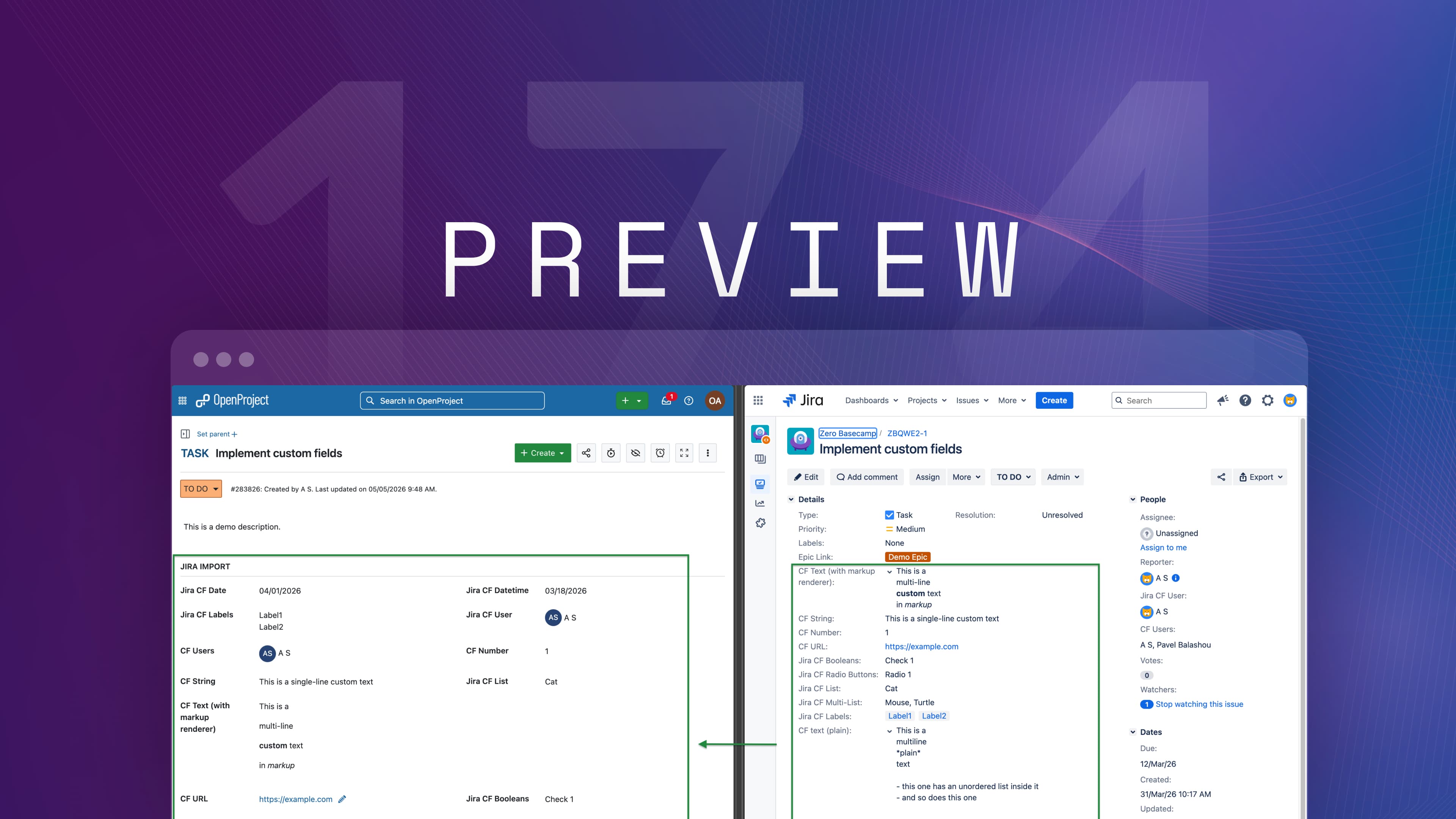 Migrating from Jira: Import custom fields into OpenProject 17.4 Migrating from Jira: Import custom fields into OpenProject 17.4