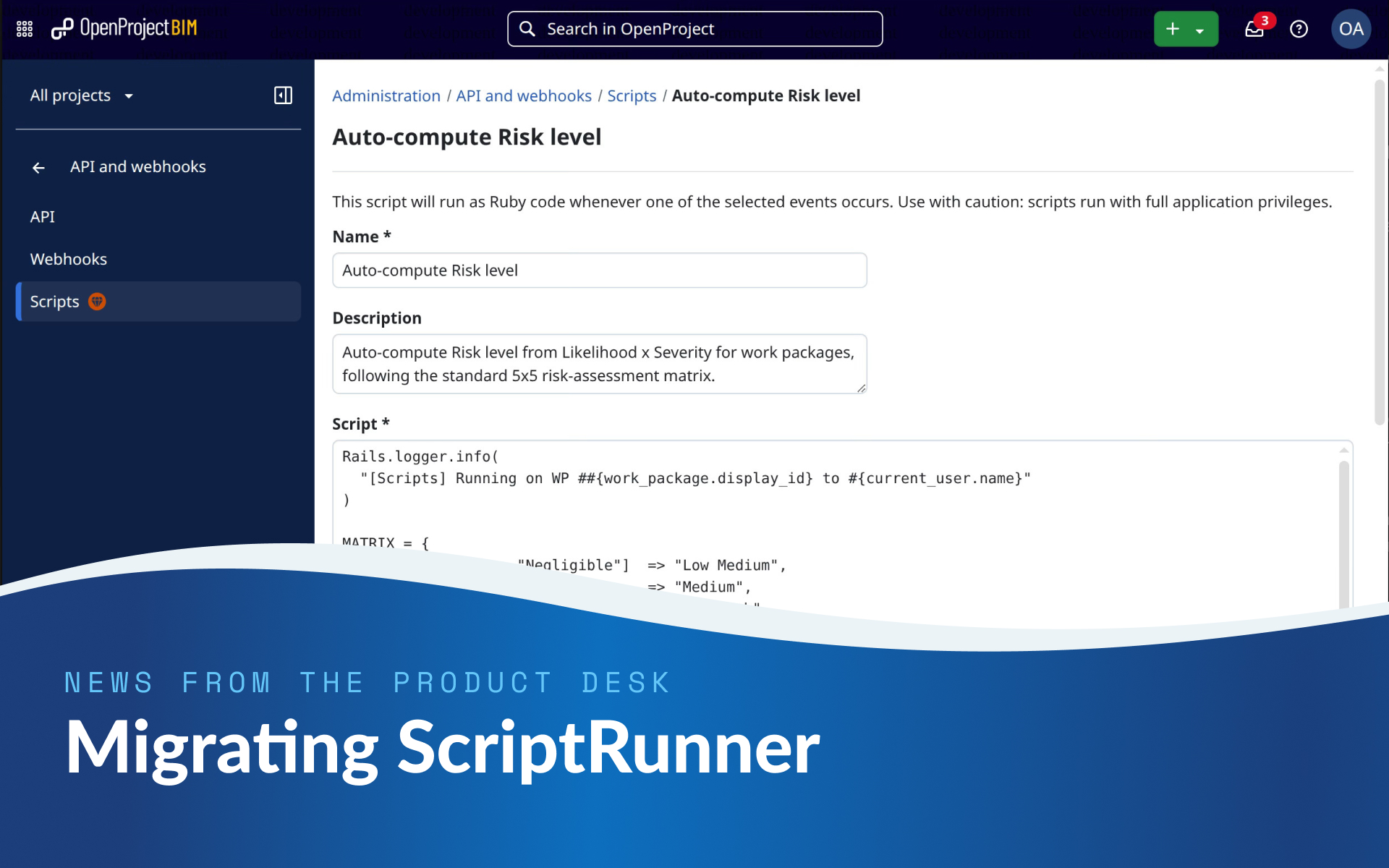 News from the product desk: Migrating ScriptRunner for Jira Data Center to OpenProject News from the product desk: Migrating ScriptRunner for Jira Data Center to OpenProject