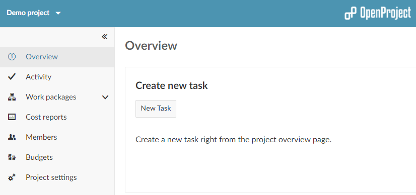 Create work package button