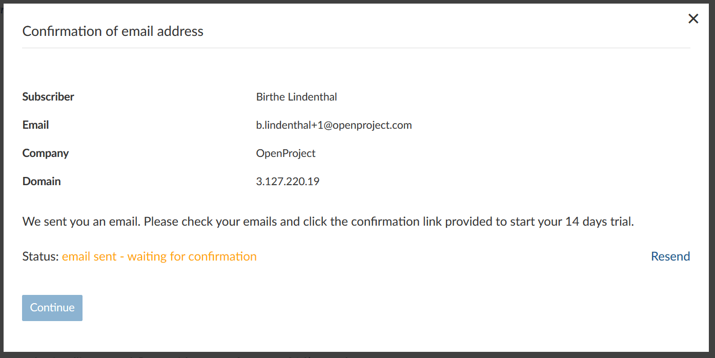 Confirmation-email