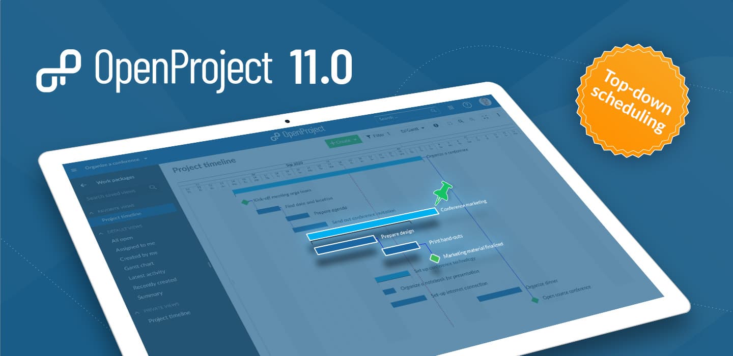 OpenProject 11 with top-down scheduling, more agile boards, and project templates