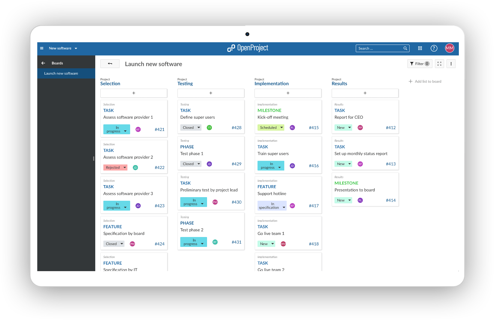 subprojects-agile-board