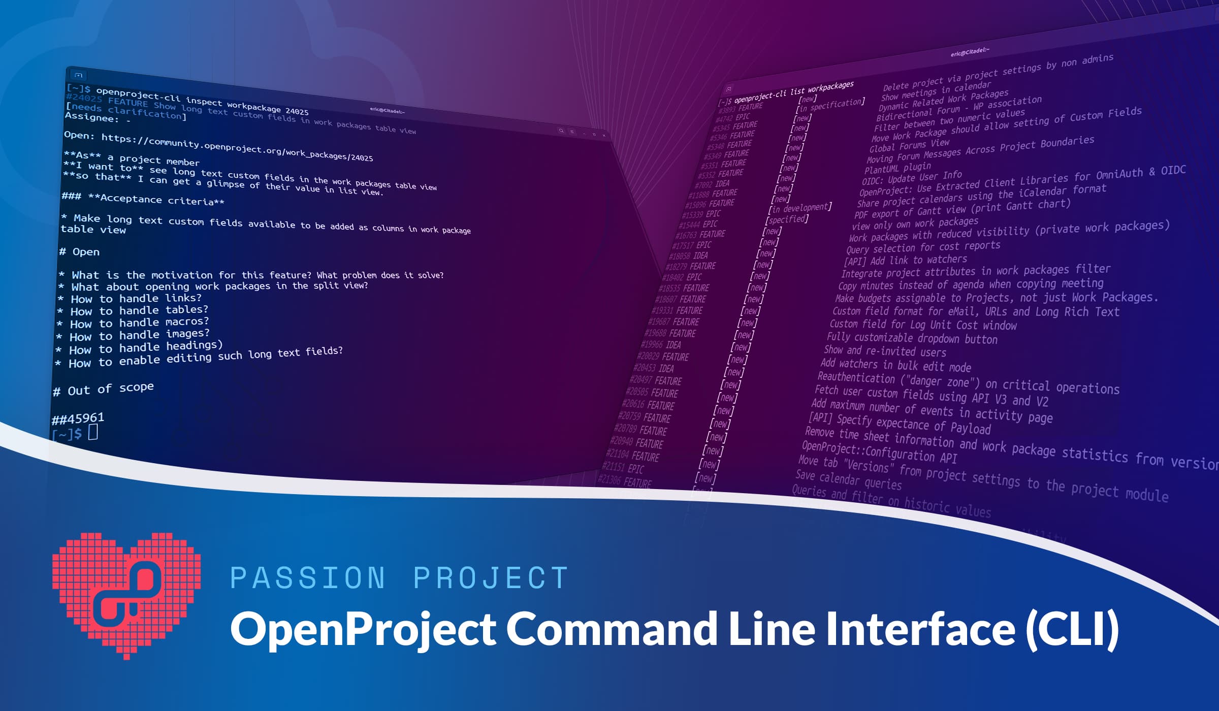 Passion project: Introduce OpenProject Command Line Interface (CLI)