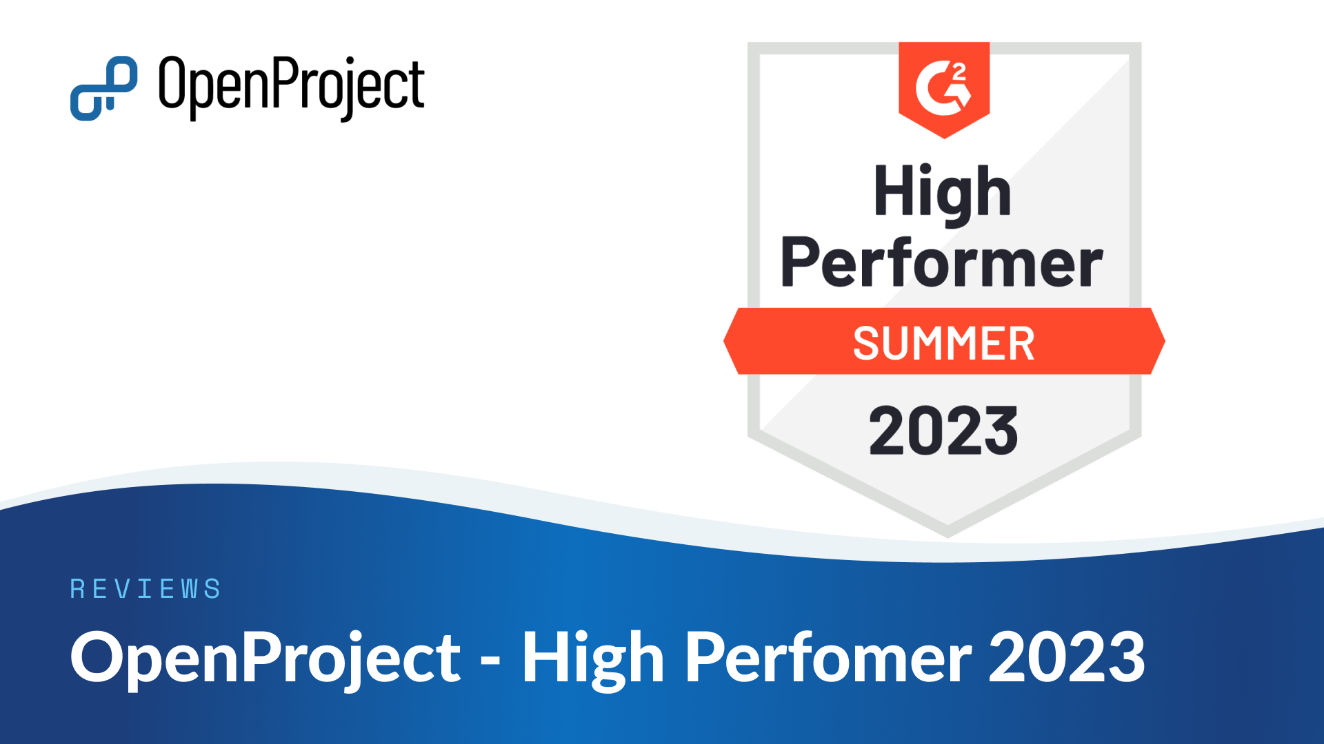 OpenProject recognized as high perfomer in 2023 by G2