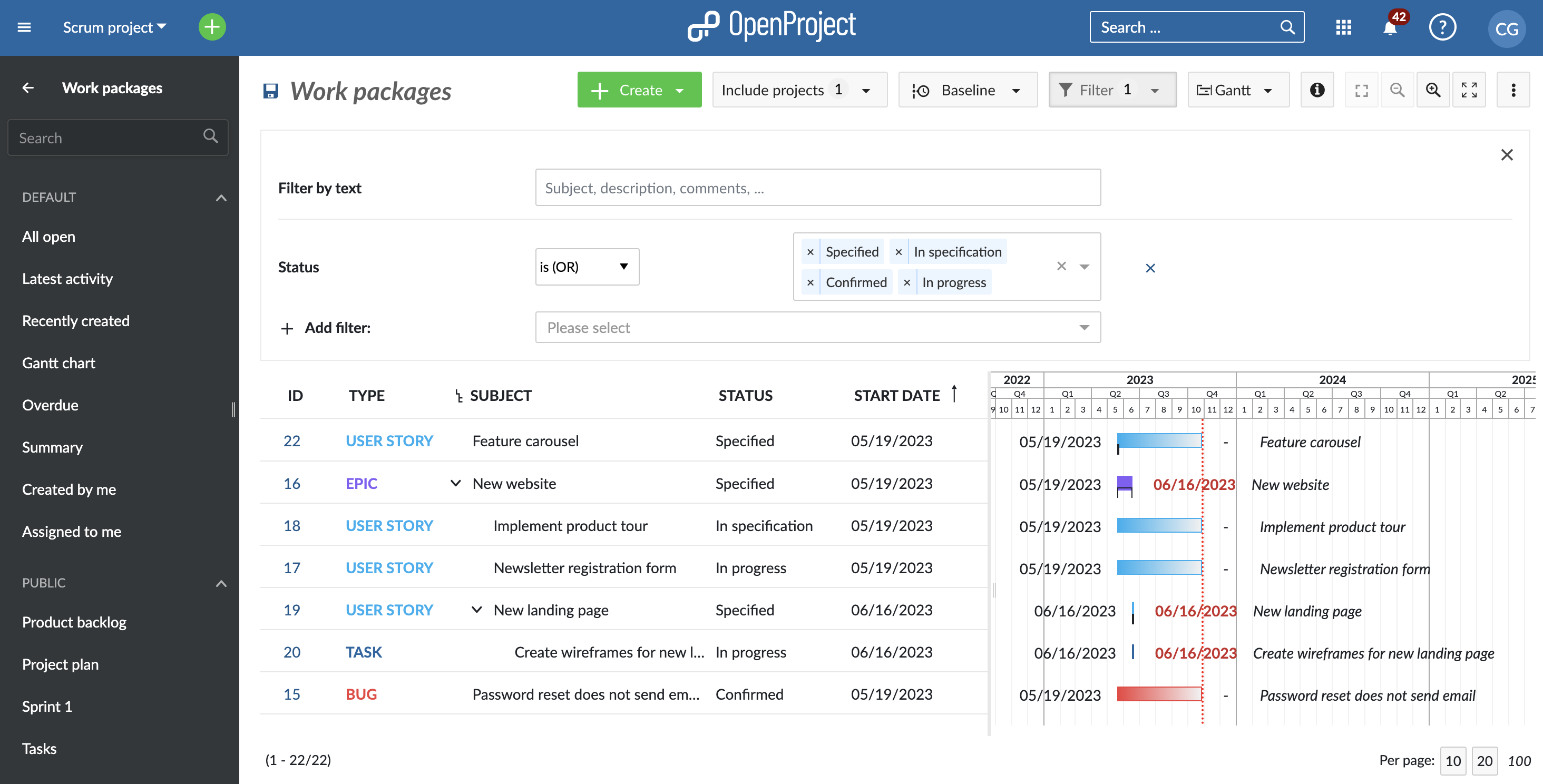 OpenProject - the open source project management software
