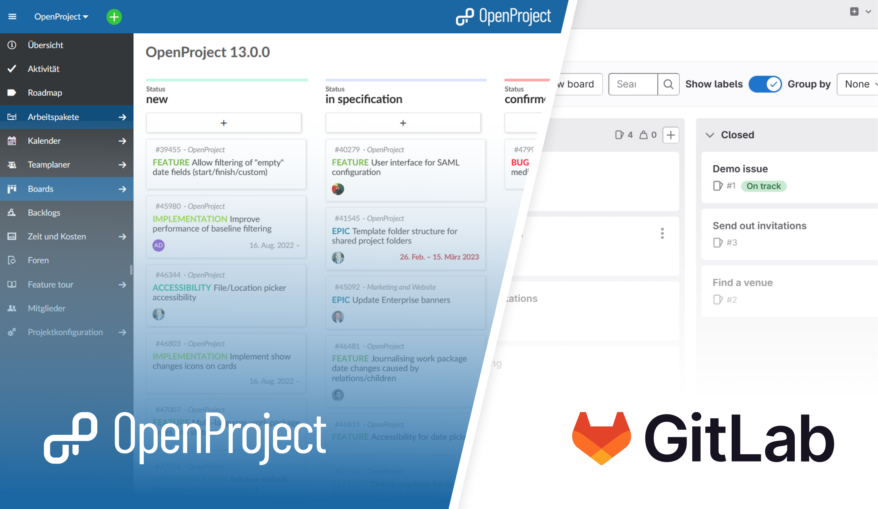 OpenProject - an alternative to GitLab for open source project management