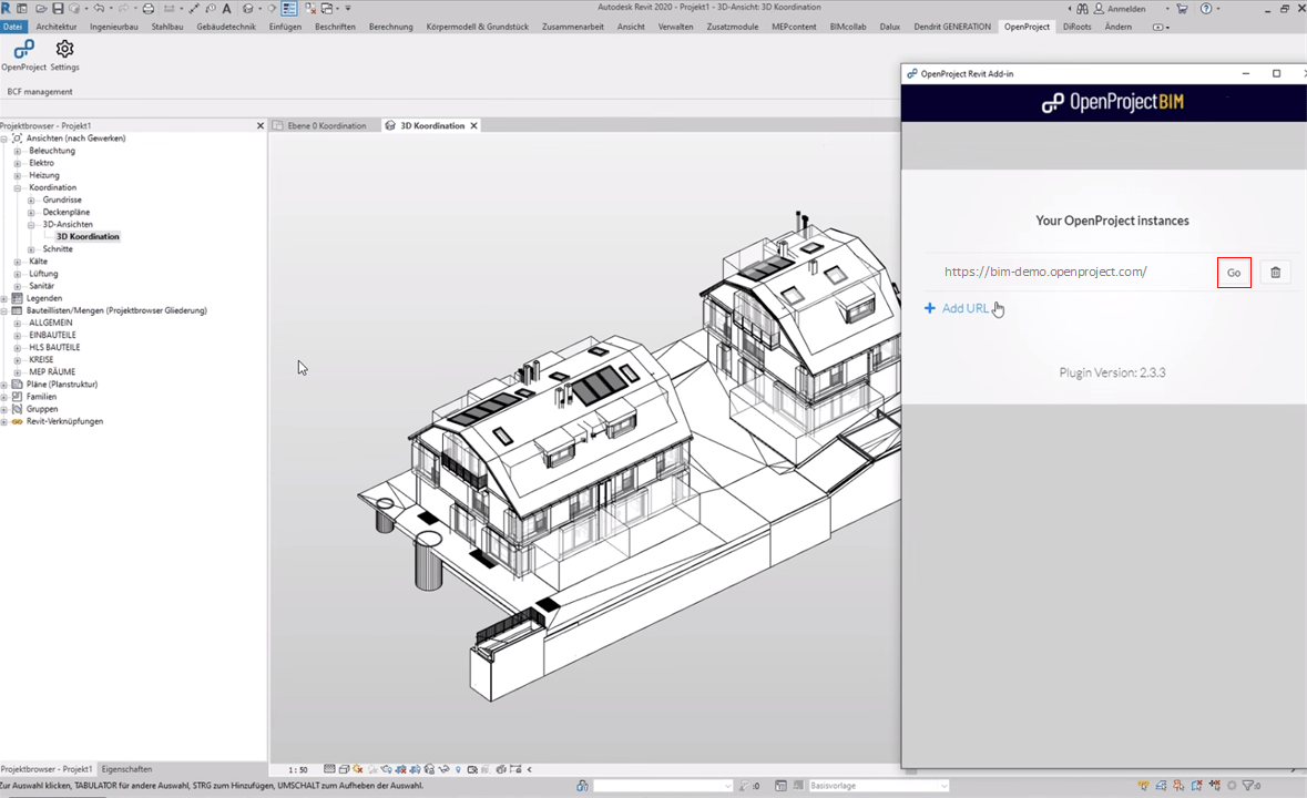 OpenProject BIM Login