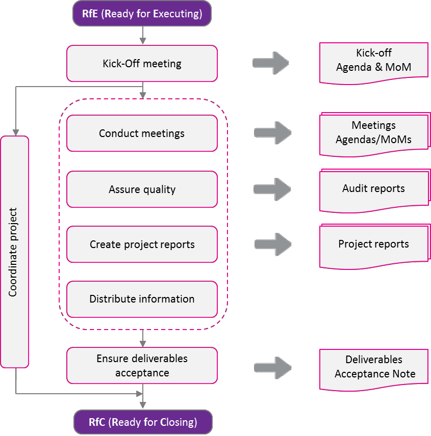 Fig 7.1 Executing Phase activities and main outputs