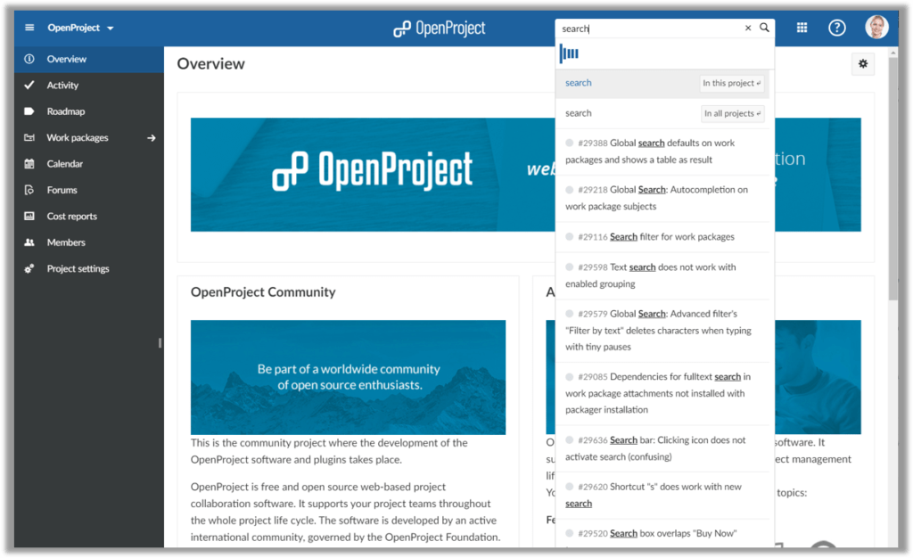 OpenProject Search