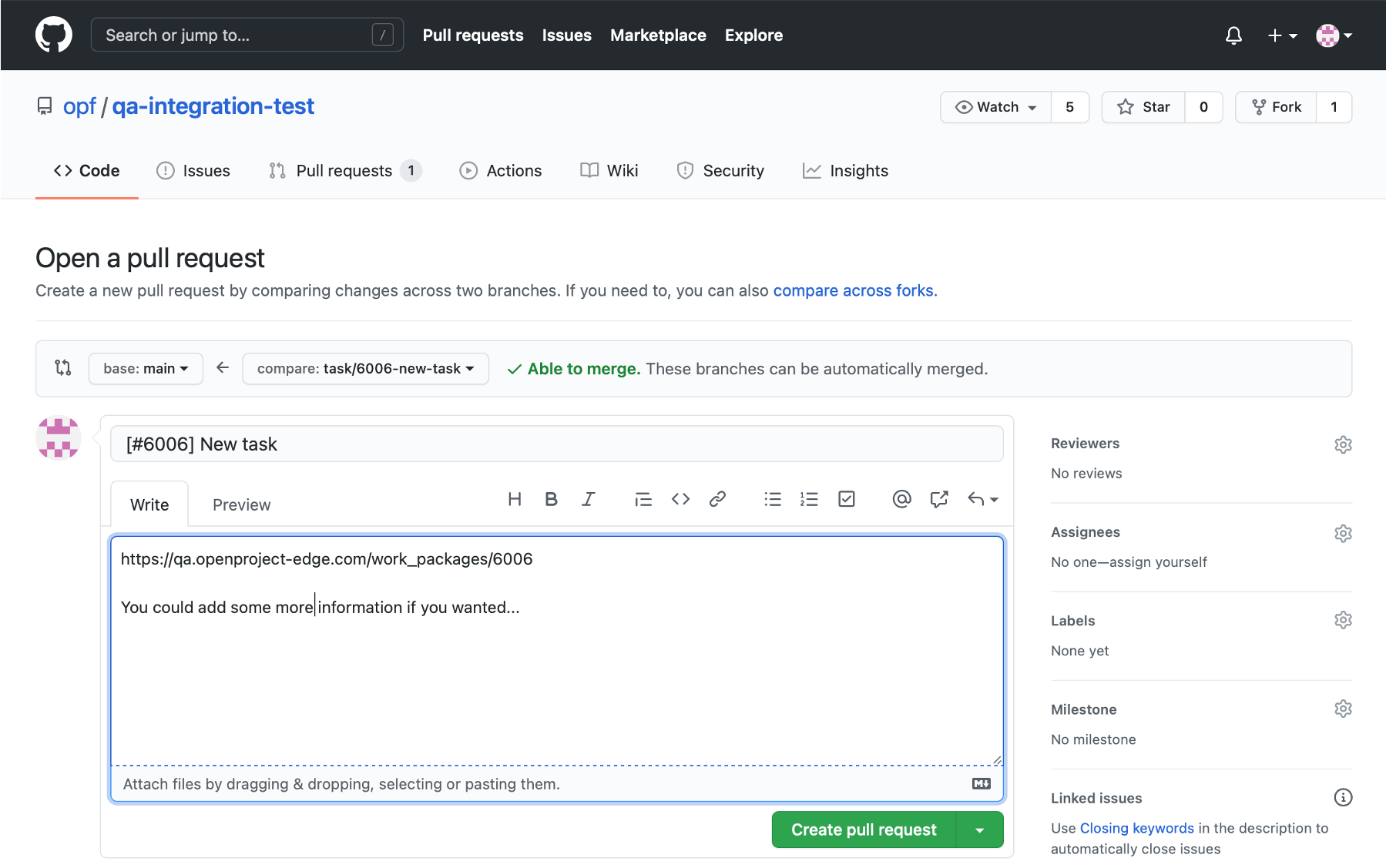 GitHub-open-pull-request
