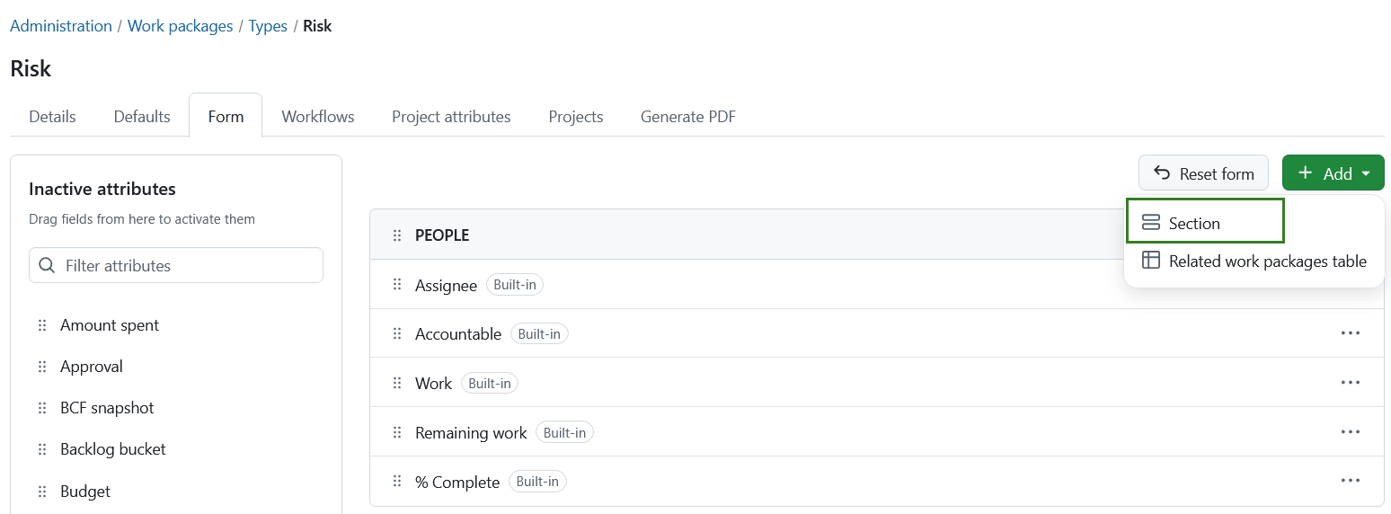 Add button for attribute group
