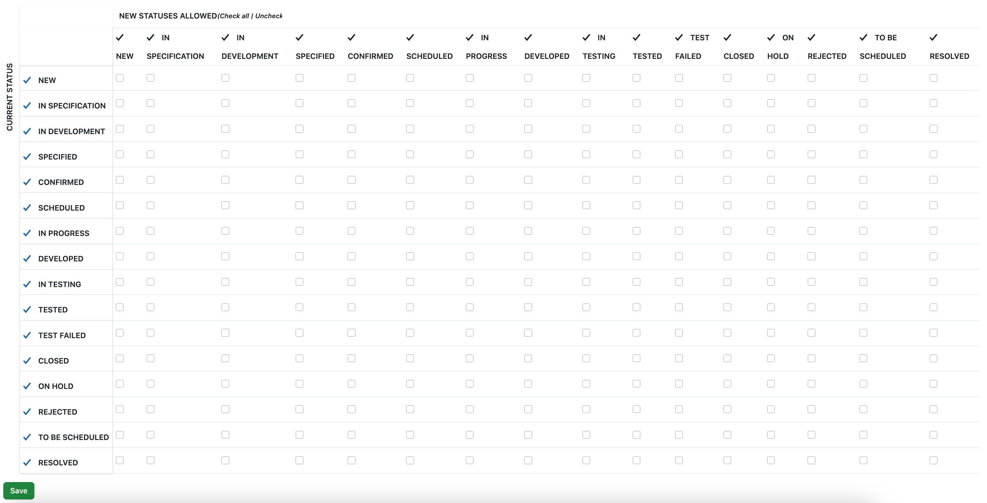 Edit work package workflows in OpenProject administration