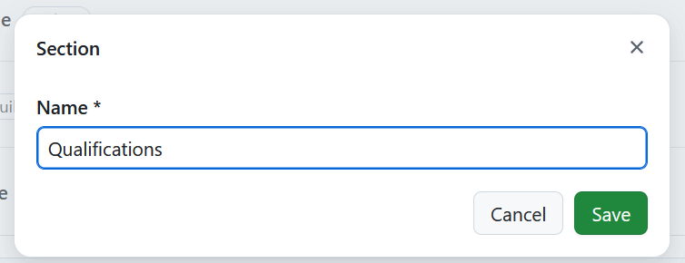 Name a new user attribute section in OpenProject administration