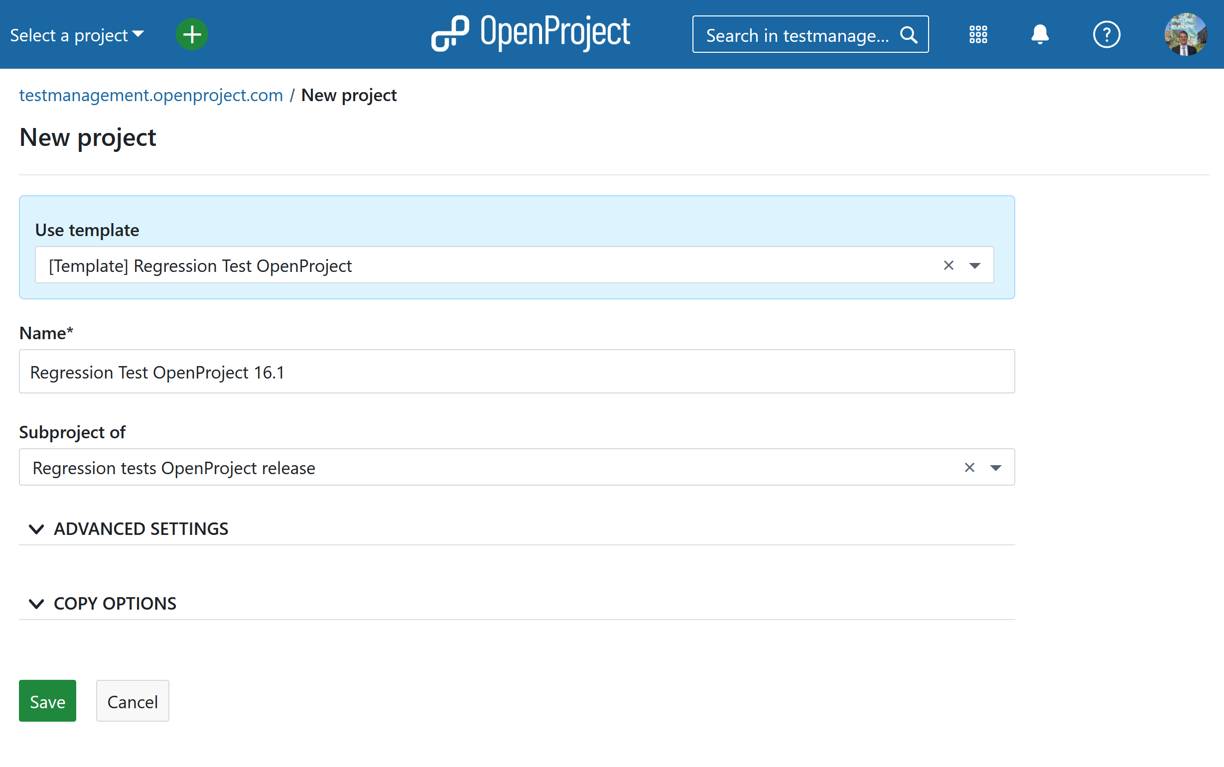 create test plan