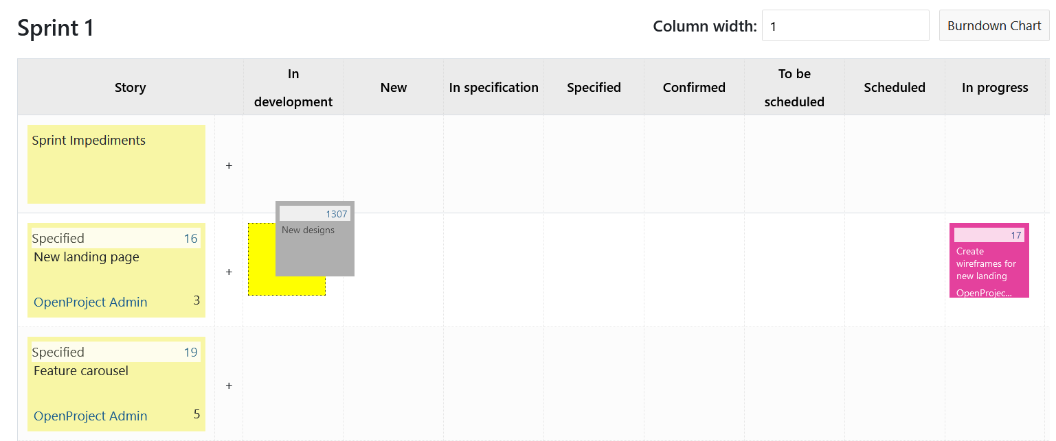 arrastrar y soltar taskboard