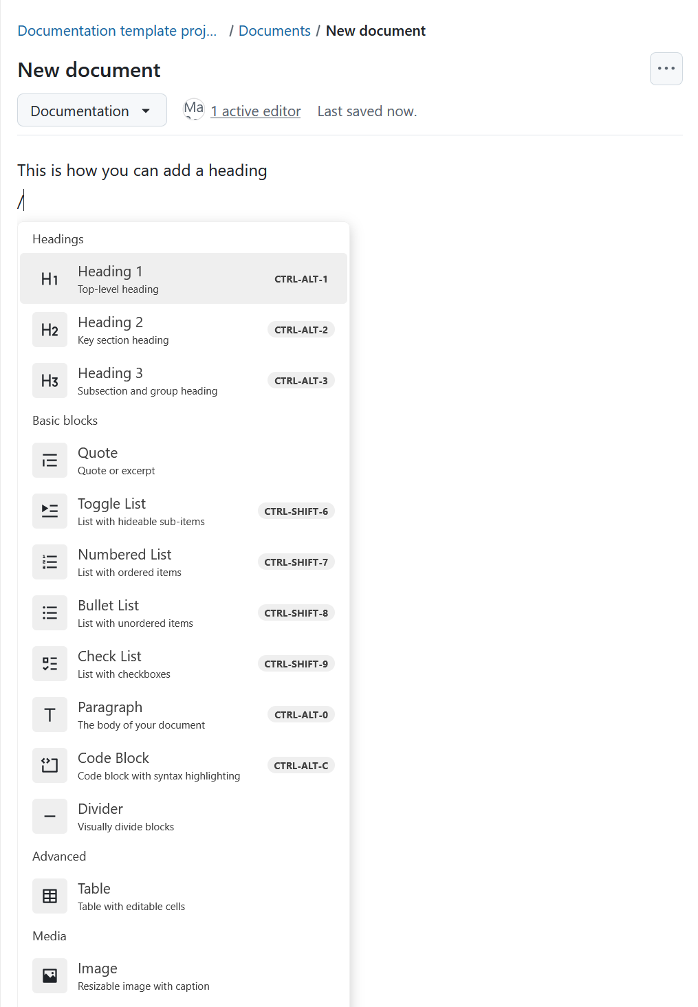 Edit a document in OpenProject Documents module