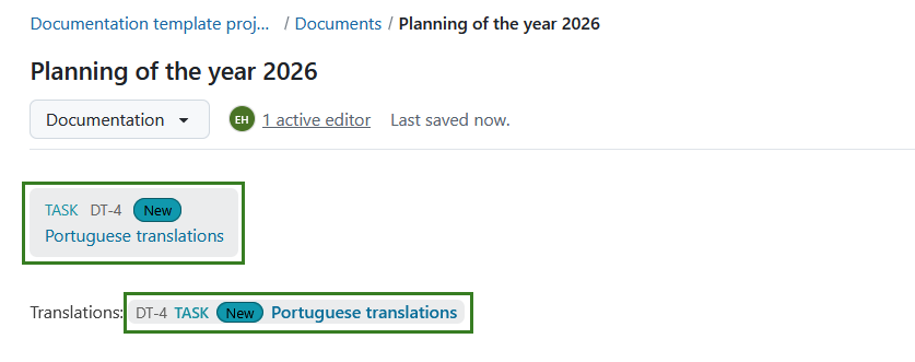 Como inserir um link de um pacote de trabalho num documento no OpenProject