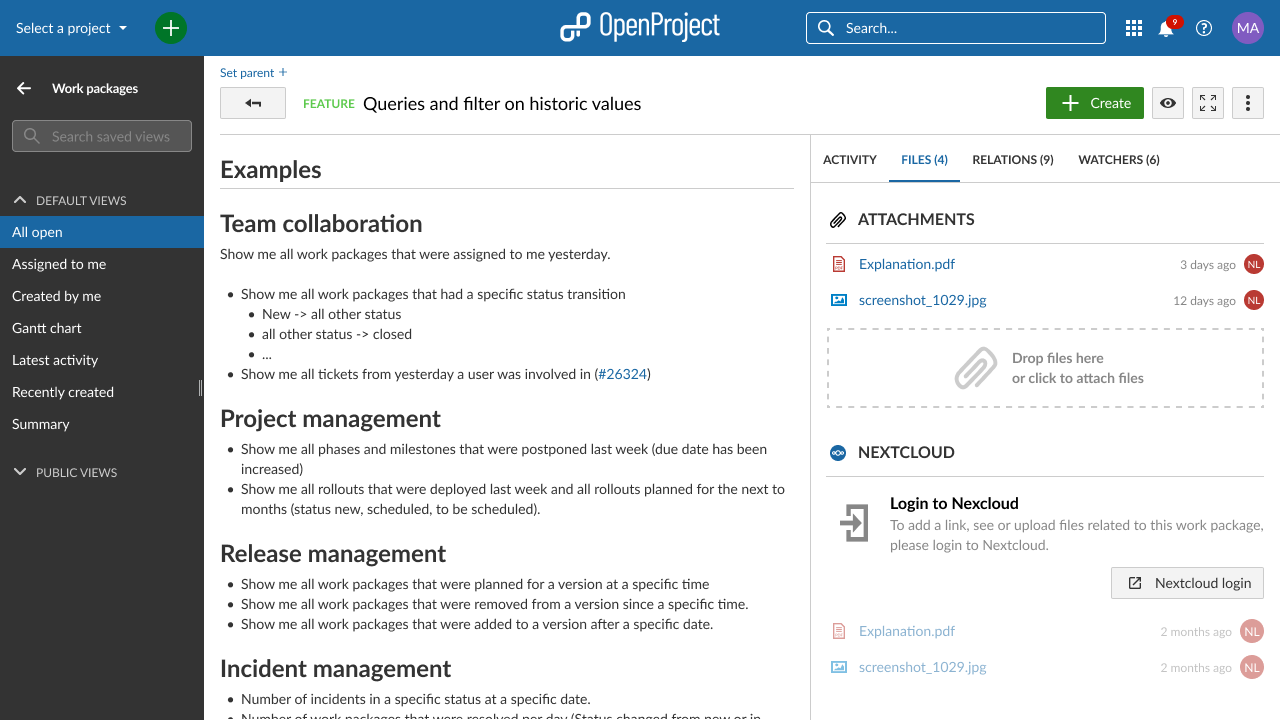 Login error in OpenProject