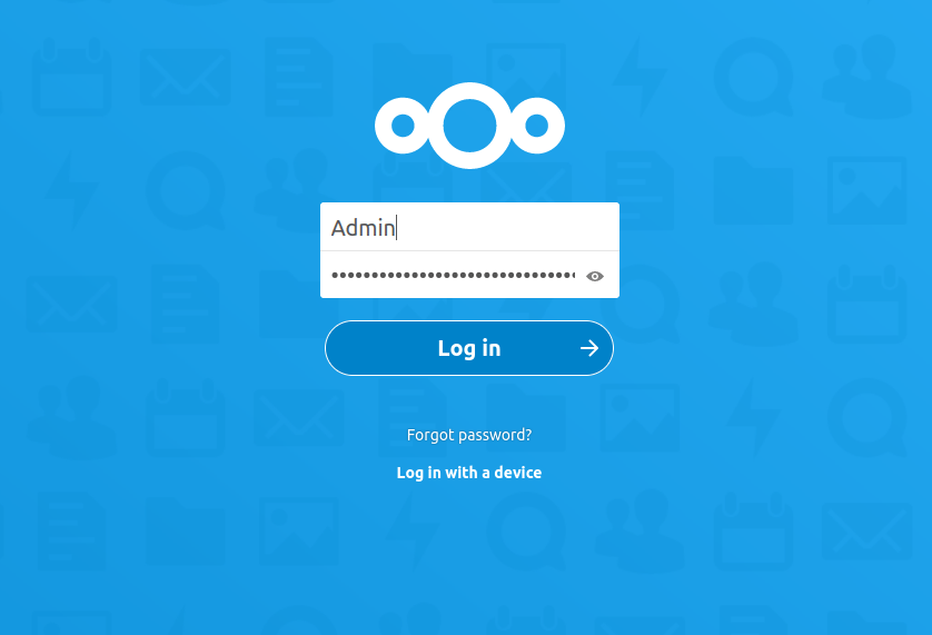 Nextcloud login step 3