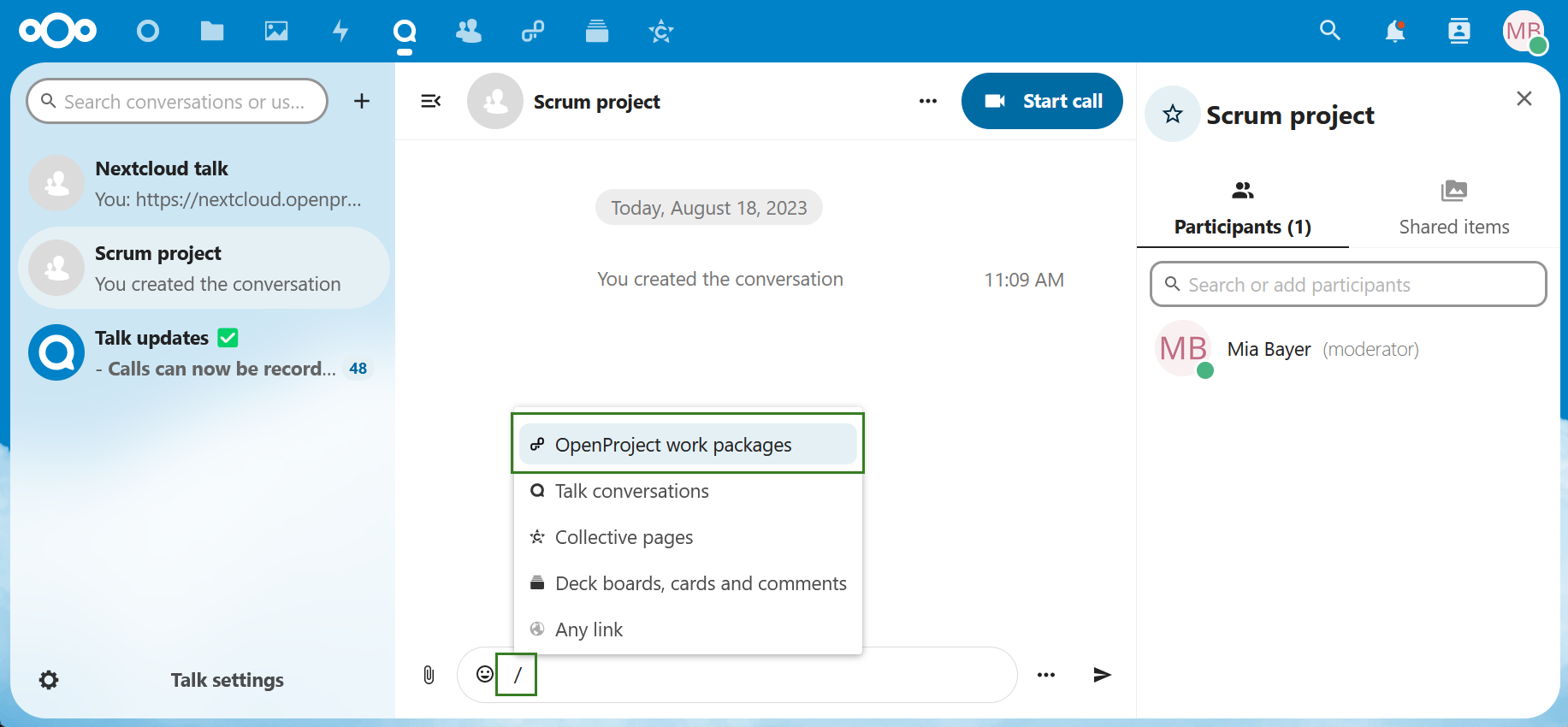 Smart Picker in der nextcloud aktivieren