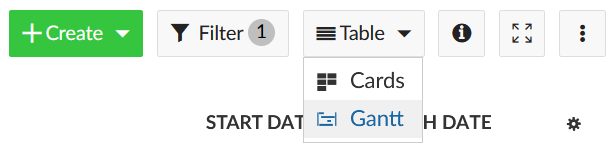 Gantt-Diagramm Button 