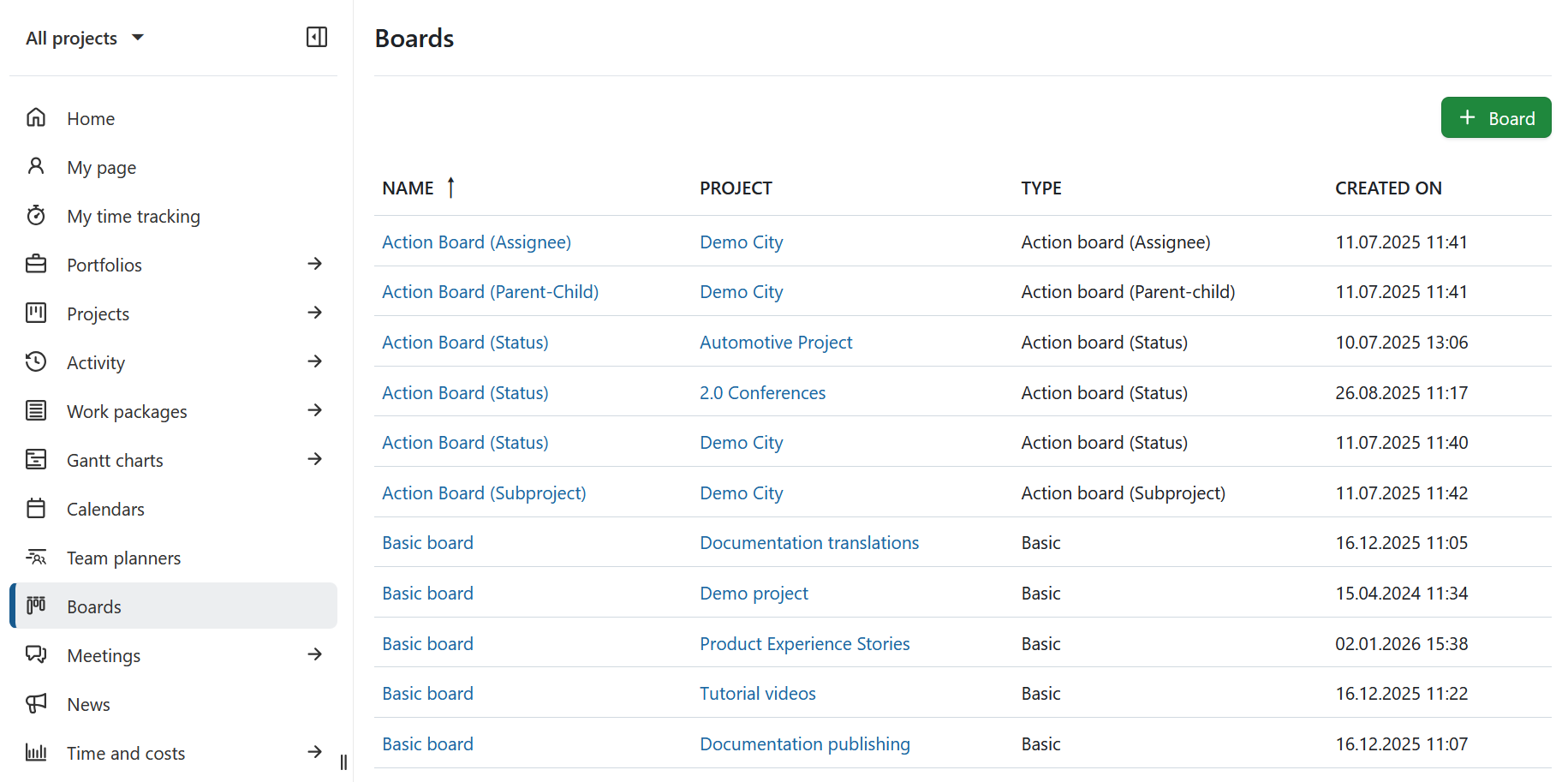 O módulo global de Quadros
