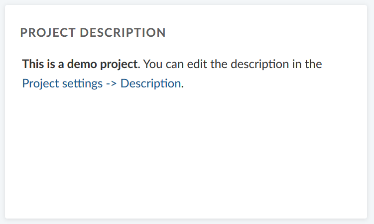 project description widget