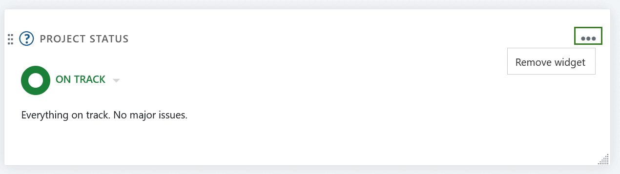 Ein Widget aus einer Projektübersichtsseite in OpenProject entfernen
