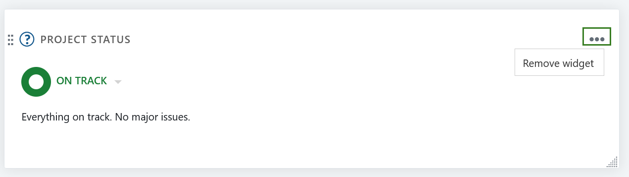 Supprimer un widget d’une page d’aperçu du projet dans OpenProject