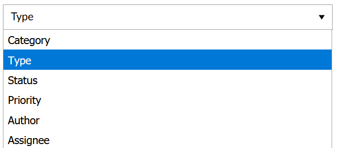 Liste déroulante affichant les critères du widget d’aperçu du lot de travaux sur une page d’aperçu du projet dans OpenProject
