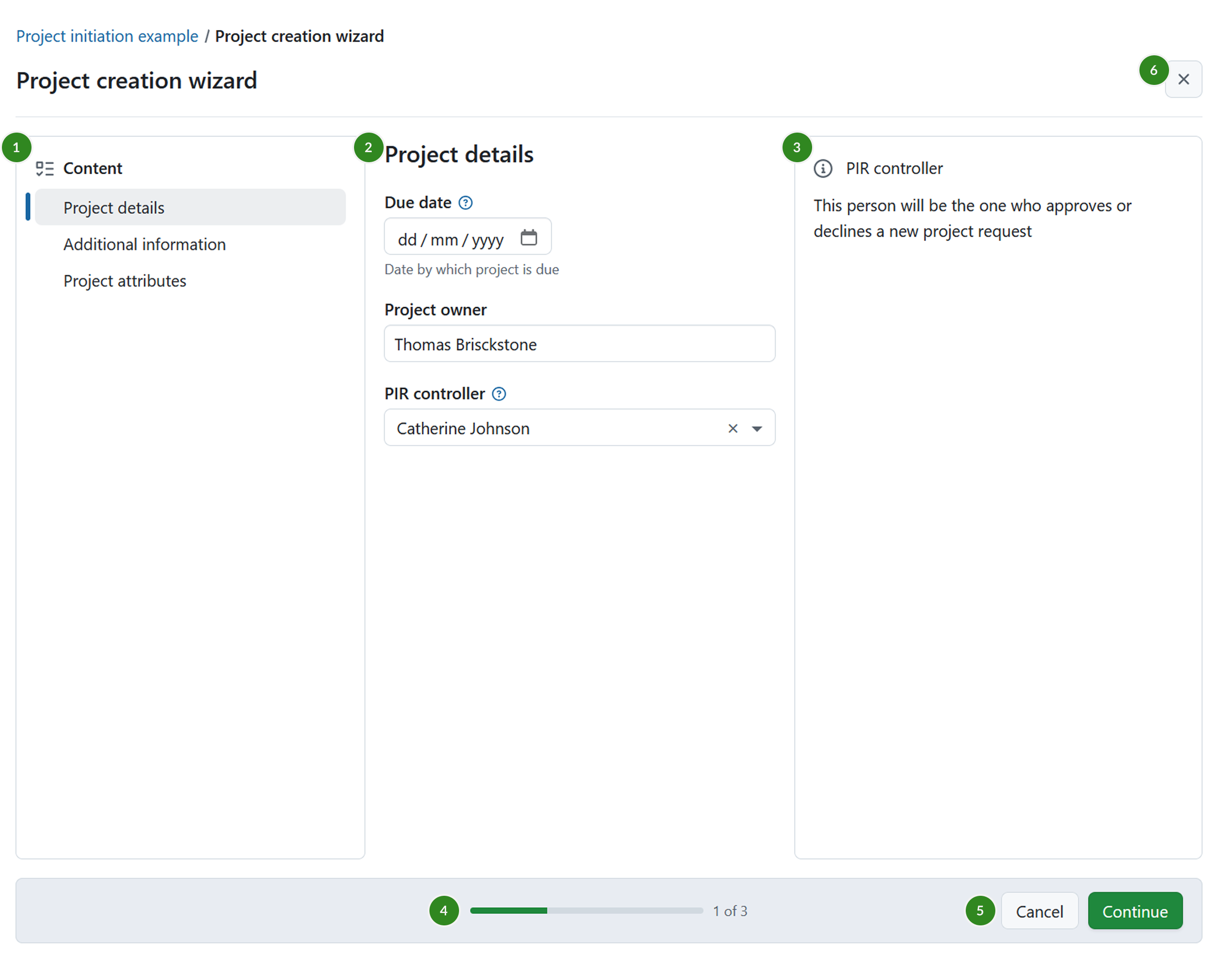 Project creation wizard explained in OpenProject
