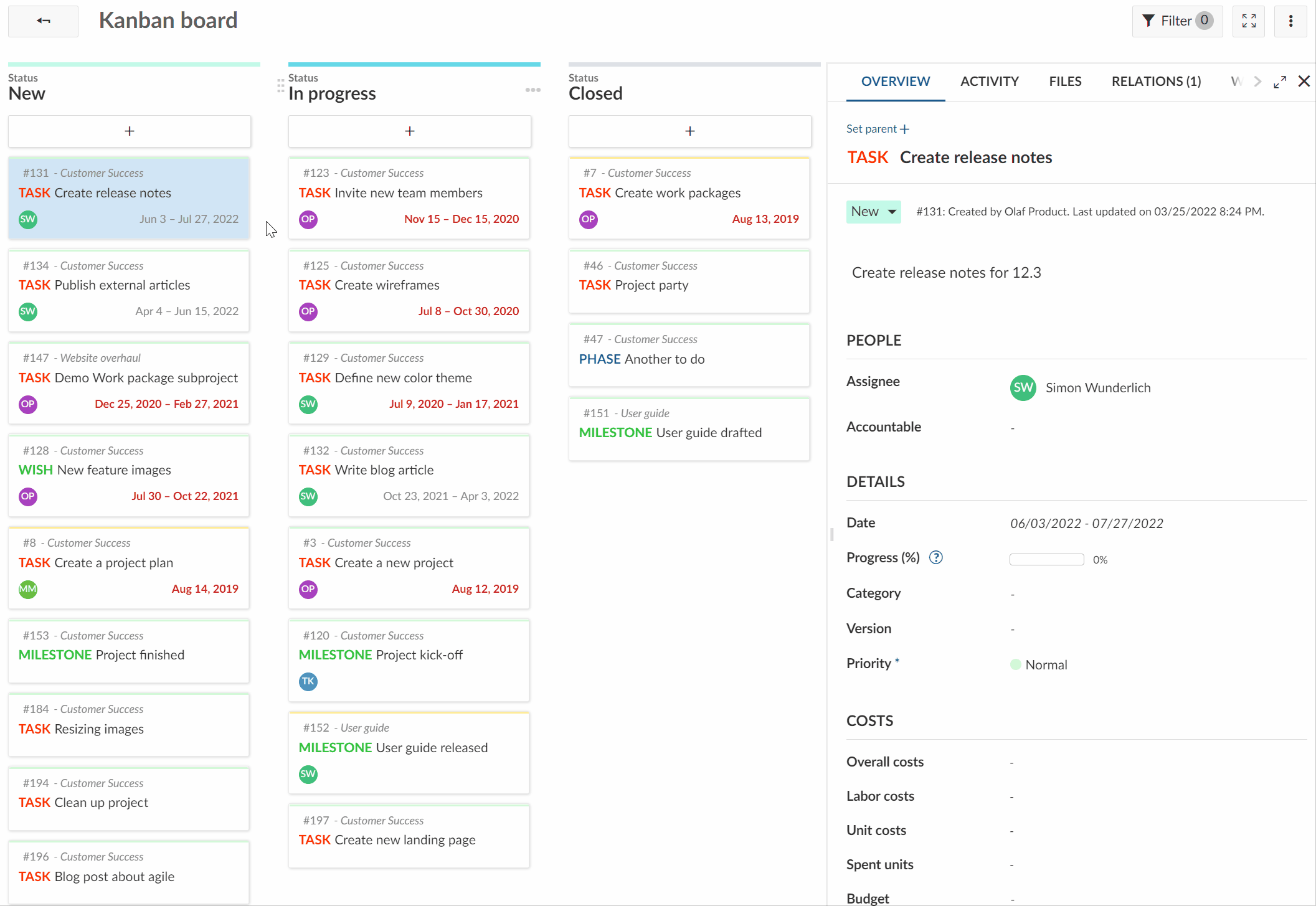 Tableros Agile avanzados