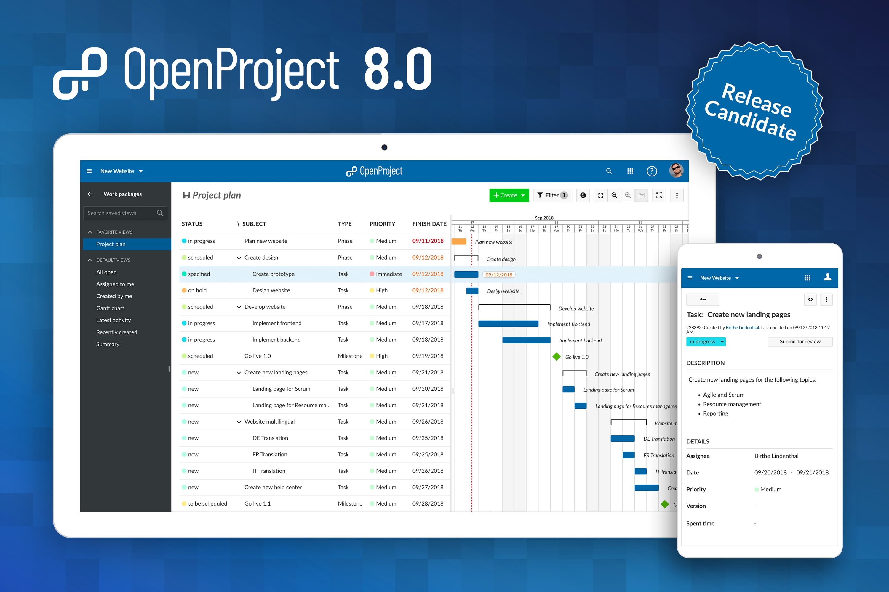 OpenProject 8.0 release candidate offers a sneak preview for new powerful collaboration features
