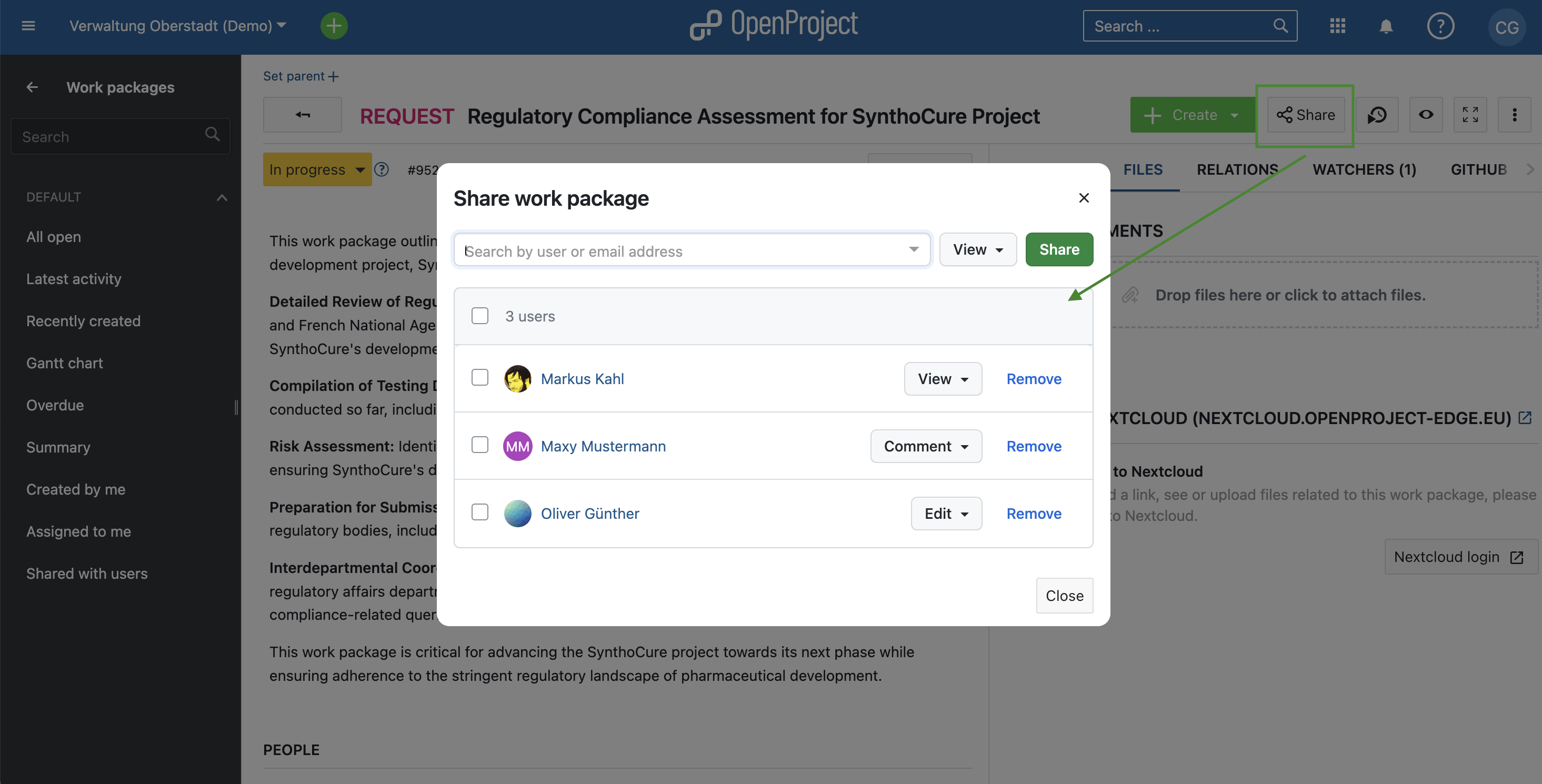 Share work packages - Enterprise add-on of OpenProject 13.1